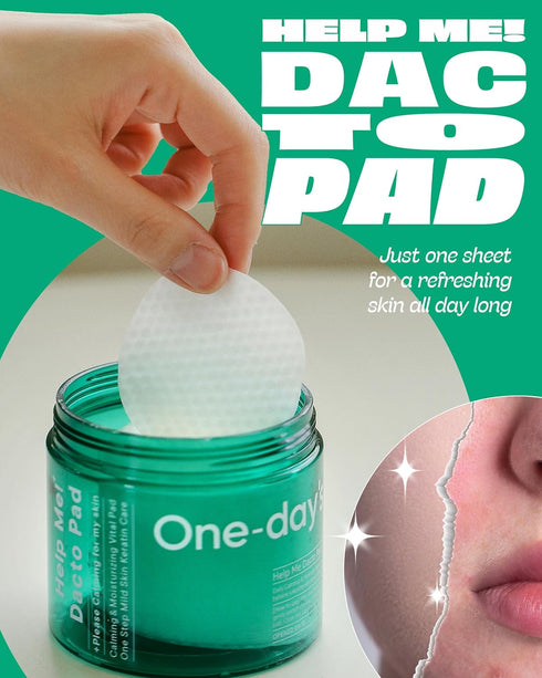 ONE-DAY’S YOU Help Me Dacto Pad | Korean Toner Pads Skincare for Face | Glycolic Acid Exfoliating Pads | Salicylic Acid Pads w/Centella Asiatica E...