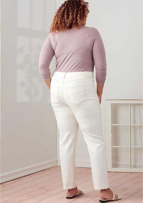 Simplicity Misses' and Women's Vintage Jeans Packet, Code 9266 Sewing Pattern, Sizes 20W-28W, White...