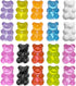 Juland 100 Pieces 10 Colors Resin Candy Gummy Bear Flatbacks Cabochons Deco Bears Colorful Charms Beads for DIY Necklace Pendants Keychain Brooch ...