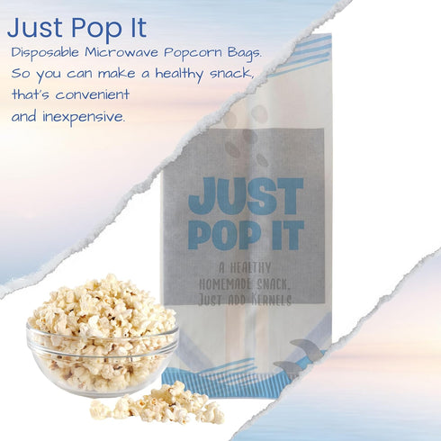 Disposable Microwave Popcorn Bags and Clip. Easy, healthy snack makers. Simply add Kernels. Easy, Healthy Snacks, in 2 minutes. 30 PACK...