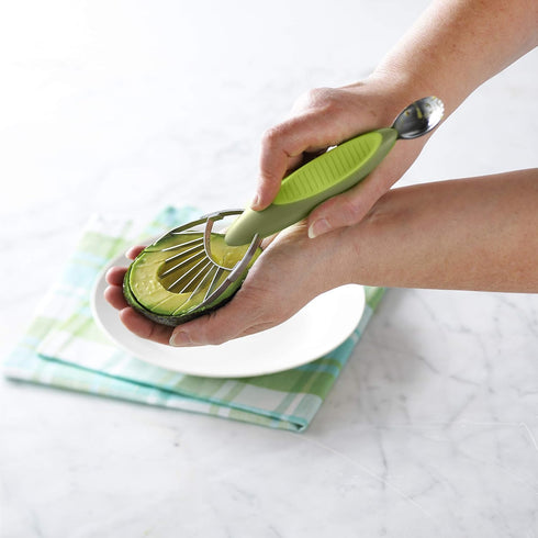 Trudeau 2-in-1 Avocado Slicer, Green...
