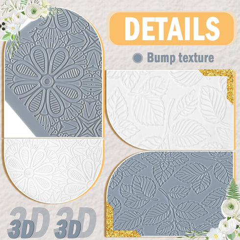 12 Pcs Polymer Clay Texture Sheets Clay Texture Mat Works with Polymer Clay Cutter Embossing Polymer Clay Texture Roller DIY Clay Texture Tools fo...