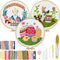 TINDTOP Embroidery Kit for Adult Beginners, 3 Sets Embroidery Stitch Practice kit Include Embroidery Cloth Hoops Threads for Craft Lover Hand Stit...