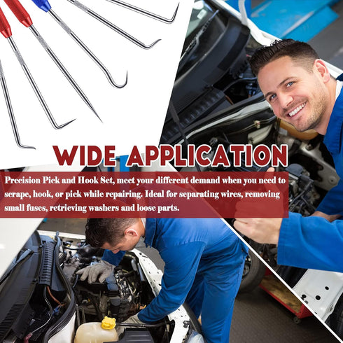 Zhehao Double Pointed Scriber, Metal Scribe Tool Hook and Pick Tool Set Straight 45 Degree 90 Degree Tip Marking Tool for Machinists, Technicians ...