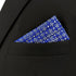 S&W SHLAX&WING Men's Pocket Square Floral Blue Azure with Light Yellow Color Edge...