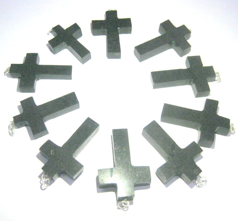 CRYSTALMIRACLE Beautiful Black Tourmaline Gemstone Single Cross Pendant crystal Healing Fashion Jewelry Men Women Gift handcrafted...