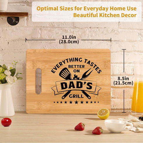 Gifts for Dad, Best Dad Birthday Gift - Unique Bamboo Cutting Board Gift for Dad Father Daddy - Cool Christmas Fathers Day Gift for Dad - Everythi...