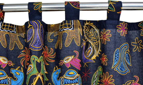 ABREEZE Retro Cotton Linen Kitchen Curtains Valances Bohemian Style Curtains Tiers for Small Windows 55-Inch by 20-Inch...