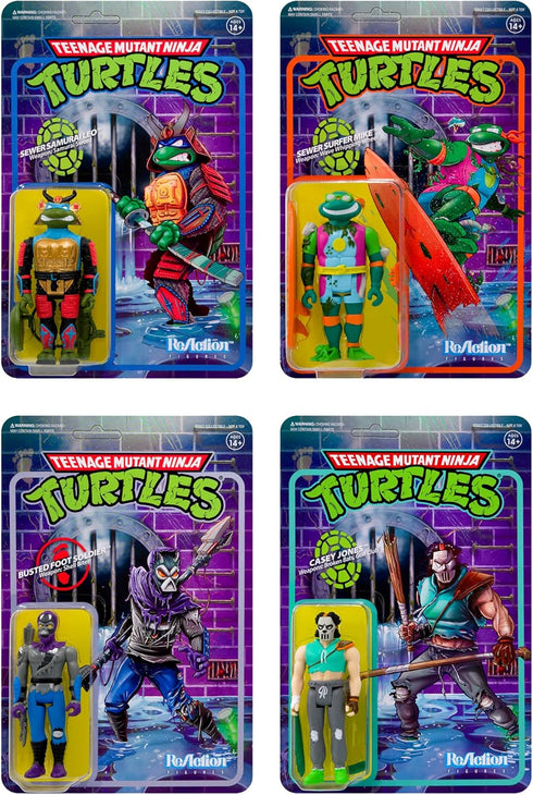 Super7 Teenage Mutant Ninja Turtles Casey Jones 3.75 in Reaction Figure...