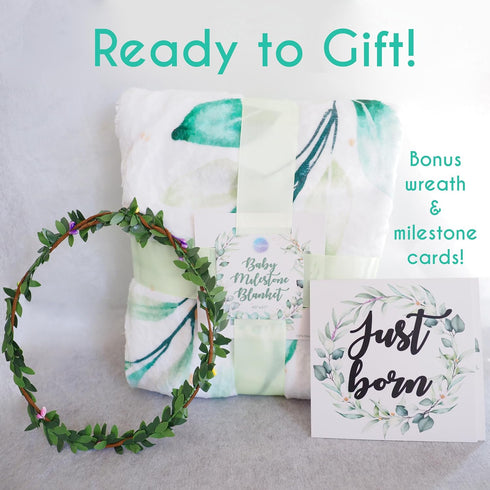 Evovee Baby Monthly Milestone Blanket Girl Boy Unisex Gender Neurtal Month Age Photo Photography Backdrop Newborn Props Nursery Decor Fleece Marke...