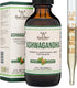 Ashwagandha Organic Drops for Stress Relief (1,200mg, 60 Servings) Ashwagandha Tincture for Adrenal Support and Cortisol Manager (Vegan Safe, Glut...