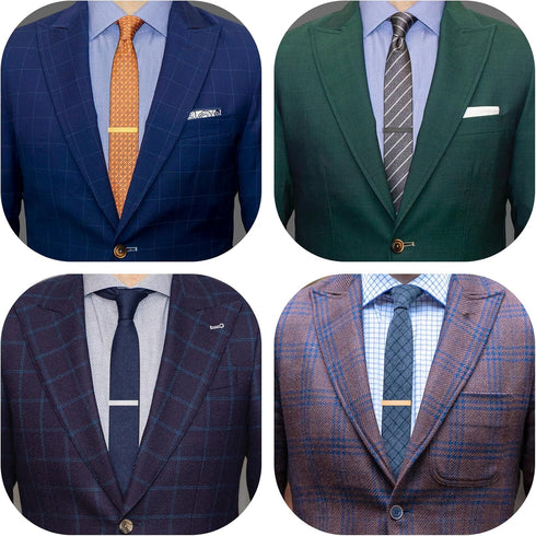 HAWSON 1.5 Inch Tie Clips for Men for Skinny Tie Bar 4Pcs Tie set for Wedding Anniversary Business and Daily Life-Best Gifts...