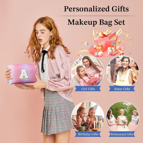 Gifts for Girls Teen Girls Makeup Bag - 5 6 7 8 9 10 11 12 13 14 15 16 Year Old Girl Birthday Gifts, Gifts for Girls Teen Girls Kids, Teenage Girl...