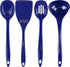 Reston Lloyd 100% Melamine Kitchen Utensil Set, Non Scratching Ladle, Spoon, Slotted Spoon & Spatula, Easy To Hold, Set of 4, Indigo...