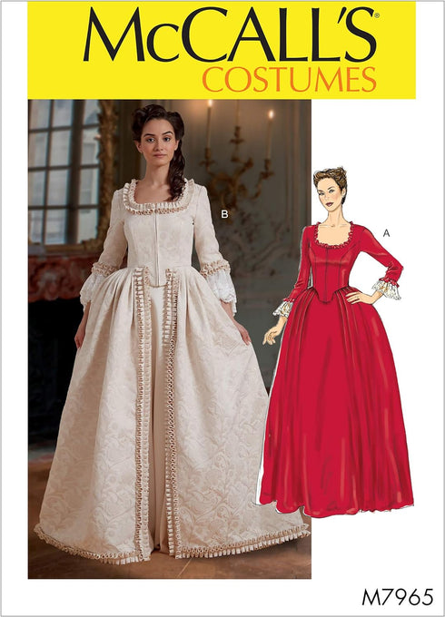 McCall Pattern Company McCall's Women's Victorian Costume Dress and Jacket, Sizes 14-22 Sewing Pattern, White...