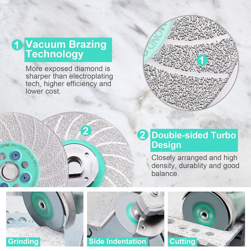 Grinding Cutting Diamond Blade - Diamond Grinding Wheel 4-1/2"/115mm, Granite Grinding Wheel for Shaping Porcelain Stoneware,Tile,Ceramic,Granite,...