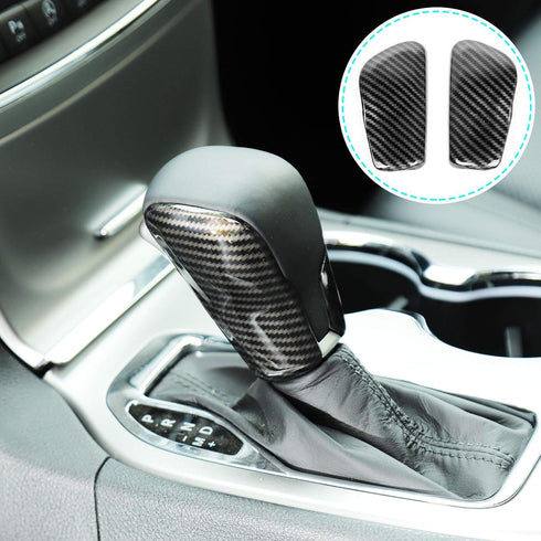 Carbon Fiber Gear Shift Knob Cover Stick Shifter Cap Cover for Jeep Grand Cherokee 2017-2021 (Carbon Fiber)...