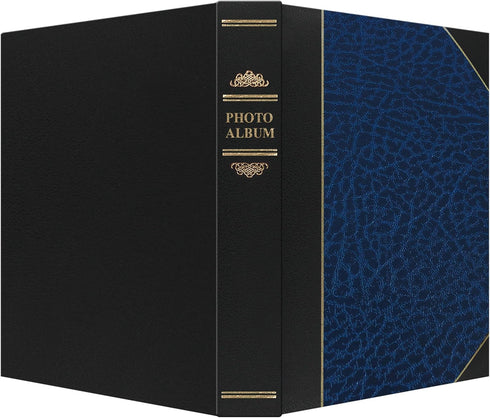 Pioneer Photo Albums LBT-57/NB 50-Pocket Navy Blue and Black Ledger Style Leatherette Cover Photo Album for 5 by 7-Inch Prints...