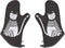 Now Designs Basic Oven Mitt, Purr Party, 2 Count...