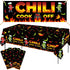 Chili Cook Off Decorations, 71" x 24" Chili Cook Off Banner, 3 Pcs Chili Pepper Plastic Tablecloth Table Cover 53" x 108", Mexican Fiesta Chili Co...