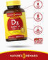 Nature's Reward Vitamin D3-5000 IU - 360 Softgels - Non-GMO & Gluten Free Supplement...