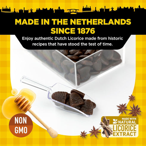 Gustaf's Beehive Dutch Licorice Drops - 5.2oz Bag - Sweet Honey Black Licorice Candy - Dutch Candy from Netherlands - Sweet Black Liquorice Treats...