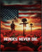 Posterizer 1 pcs-Heroes Never Die-Patriotic & Military Art-Motivational & Inspirational Art-Gift for US Military Veterans-Gifts for Men-Living Roo...