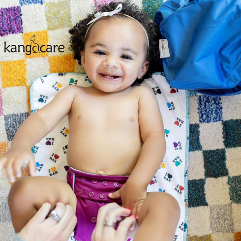 Kanga Care Reusable Absorbent & Waterproof Changing Pad 24" x 15" - Peacock...