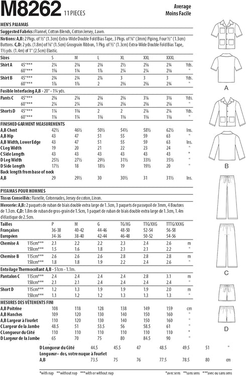 McCall's Men/BOY Sleepwear Sewing Pattern Kit, Multicolor...