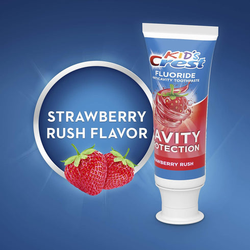 Crest Kid's Cavity Protection Fluoride Toothpaste Rush, Strawberry, 4.2 Ounce...