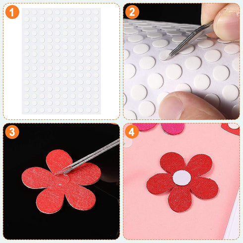 Double Sided Adhesive Dots Clear Glue Point Tape Stickers Balloon Glue Round No Traces Strong Adhesive Sticker Waterproof Dot Sticker for Craft DI...