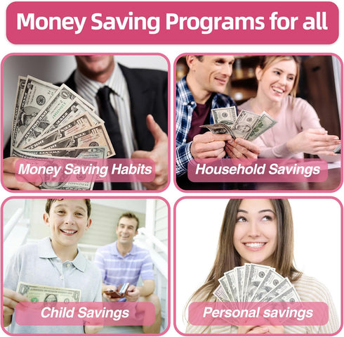 100 Envelopes Money Saving Challenge Binder, A5 Money Saving Challenge Book with Cash Envelopes, Savings Challenges Budget Book Binder to Save $5,...