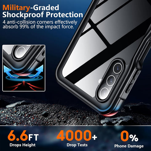 SPIDERCASE for Samsung Galaxy A13 5G Case Waterproof, Full Heavy Duty Protection, Built-in Screen & Camera Protector, Military Shockproof, Dustpro...