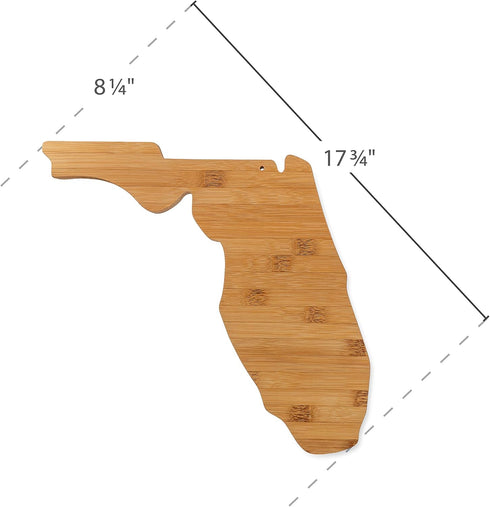 Camco 53111 Bamboo Cutting Board, Florida-Shaped - Perfect for Kitchen Use or Wall Decoration - Moisture Resistant...