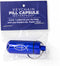 Blue Pill Case Keychain, Waterproof Metal Travel Container for Medicine Storage, Small Empty Organizer Bottle with Christian Jesus Fish, Cross, & ...