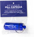 Blue Pill Case Keychain, Waterproof Metal Travel Container for Medicine Storage, Small Empty Organizer Bottle with Christian Jesus Fish, Cross, & ...