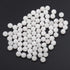 LPBeads 100pcs Polished 8mm Round Natural White Jade Gemstone Loose Beads with Stretch Cord for Jewelry Making Bracelets...
