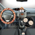 7 Pcs Boho Car Accessories Sets Include Boho Steering Wheel Cover 15" Absorbent Car Cup Holder Mat Rainbow Retro License Plate Frames Seat Belt Co...