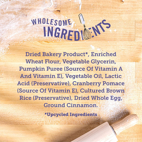 Three Dog Bakery Soft and Chewy Super Rewards with Superfoods Dog Treats, Low Calorie Dog Training Treats for Dogs, Pumpkin & Cranberry Crumble Fl...