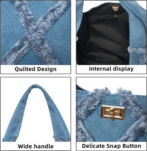 Denim Bags for Women Shoulder Bag Purses and Handbags...