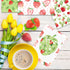 VIVIQUEN 24 Pack Sweet Strawberry Pattern Double-Sided Paper, 12-inches Fruit Plaid Textured Scrapbook Paper Craft Paper Folded Flat for DIY Backg...