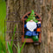 Gnome Tree Hugger Garden Gnome Statue 5.6 inches Elf Out The Door Tree Hugger, Garden Peeker Art Décor for Tree Trunk Fence Yard Garden Sculptures...