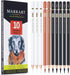 MARKART Charcoal Pencils for Drawing, 10 Pack Black & White Charcoal Pencils for Sketching, Shading, Blending, Artist Pencil for Beginners & Artis...