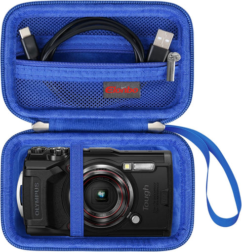 Carrying Case for OM SYSTEM Tough TG-7 Digital Camera/OM System Olympu TG-6 Underwater camera, Rugged Waterproof Shockproof WiFi 4K Video Digital ...