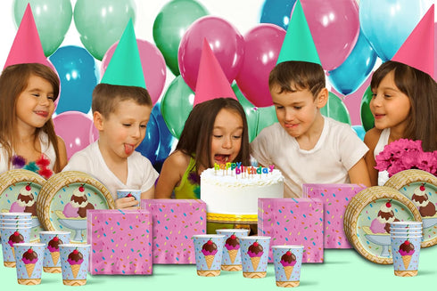 Ice Cream Shop Birthday Party Supplies - Ice Cream Party Decorations - Ice Cream Sprinkles Party Supplies - Sprinkles Party Supplies | Tableware S...