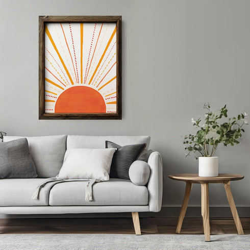 Posterizer 1 pcs-Boho Minimalist Abstract Sunshine-Abstract & Modern Art-Gift for Nature, Surfers and Beach Lovers - Chic Home and Kitchen Decor -...