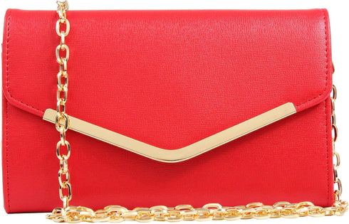 Clutch Purse Evening Bag for Women?Envelope Handbag With Detachable Chain...