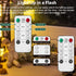 Remote Control Lighting System, 6.5Ft Accessory Cord with 3LED C7 Warm White Bulbs, Built-in 4 Lighting Modes and Timer, Perfect for Halloween Chr...