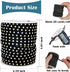 20 Yards Black Studded Faux Suede Cord Lace 5mm Flat Faux Leather Strip Ribbon with Aluminum Rivets Micro Fiber Braiding Leather String for DIY Je...