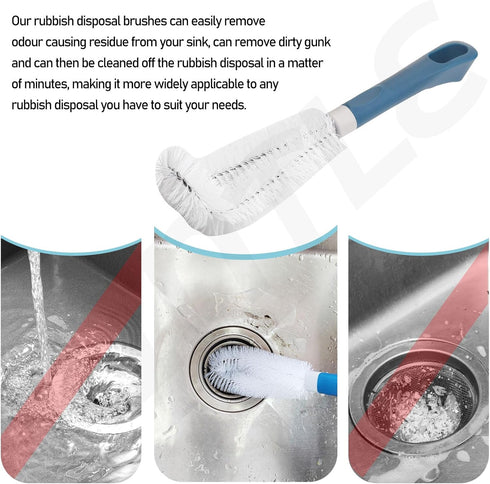 Universal Garbage Disposal Brush/Garbage Disposal Cleaner Brush for InSinkErator Garbage Disposals, Fits Into Any Disposer Channel, Blue, MKMS-2MO...